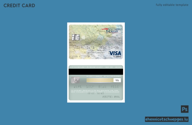 USA University of Southern Indiana Bank Visa Classic Card – Beispielvorschau